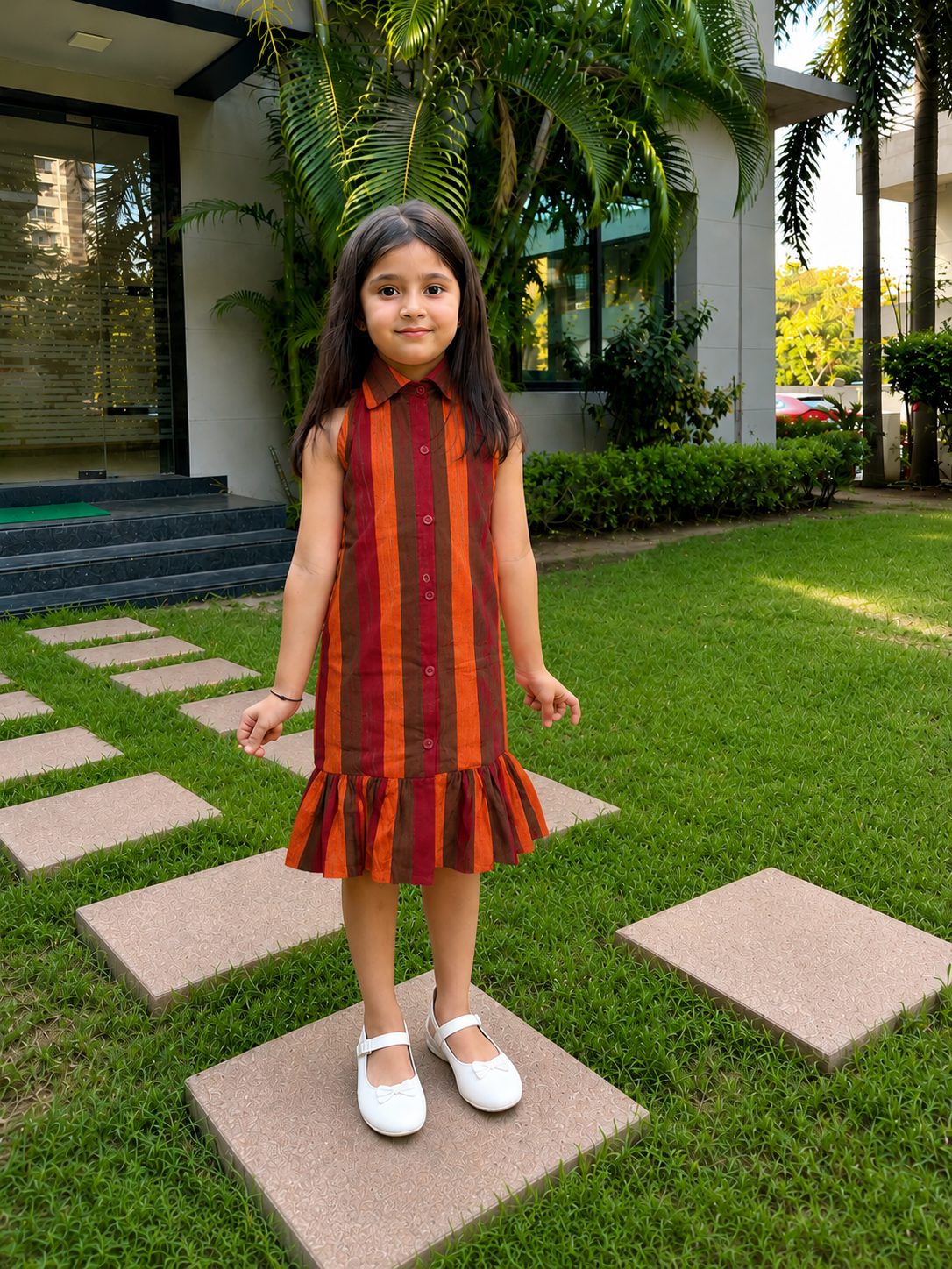 Totli Tales Terracotta Twirl Dress